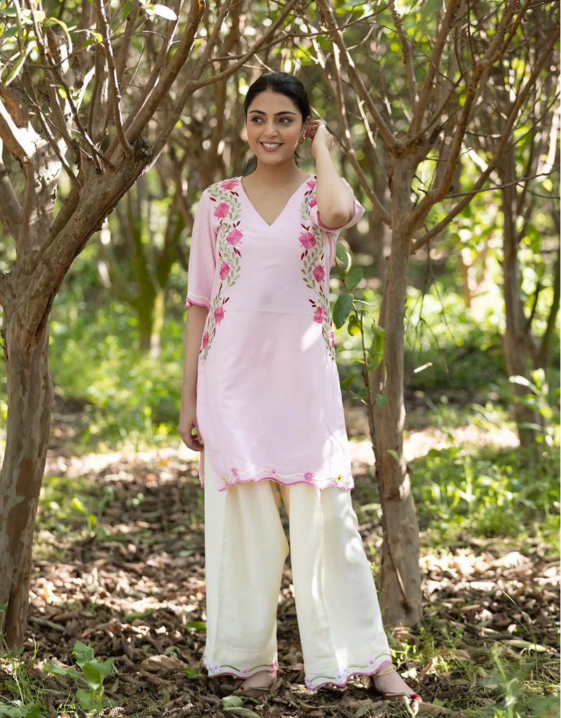 Heer Floral Embroidered Suit